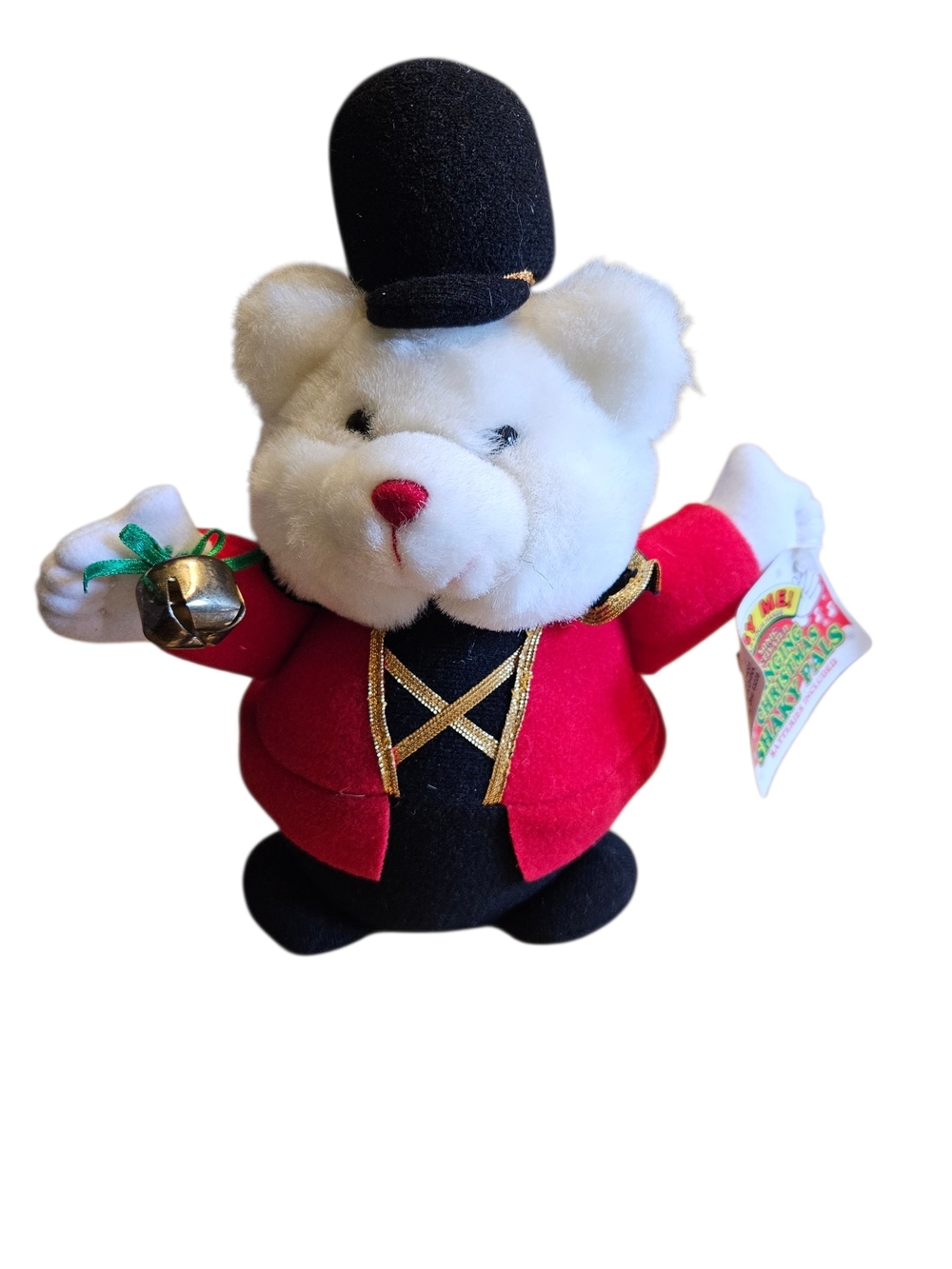 Singing Christmas Bear Plush Animated Shaky Pals Toy Soldier Bell Clap Activated